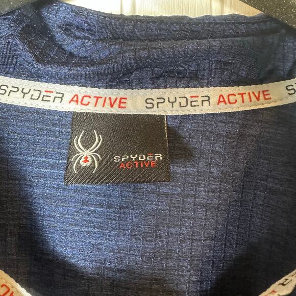 Spyder Navy Blue Quarter Zip Pullover - Picture 4 of 5